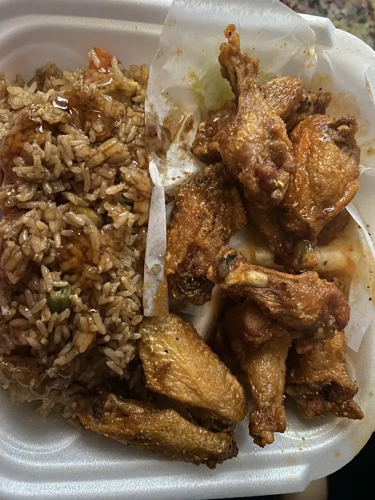10 Wings with Vegi Fried Rice